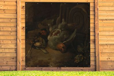 Gartenposter - 200x200 cm - Tote Vögel - Melchior d'Hondecoeter (Gr. 200x200 cm)