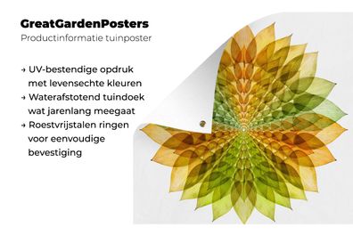 Gartenposter - 200x200 cm - Mandala mit Blattformen (Gr. 200x200 cm)