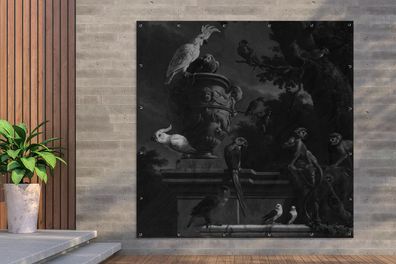 Gartenposter - 200x200 cm - Die Menagerie - Melchior d'Hondecoeter (Gr. 200x200 cm)