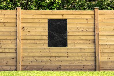 Gartenposter - 60x90 cm - Marmor - Linie - Grau - Schwarz (Gr. 60x90 cm)