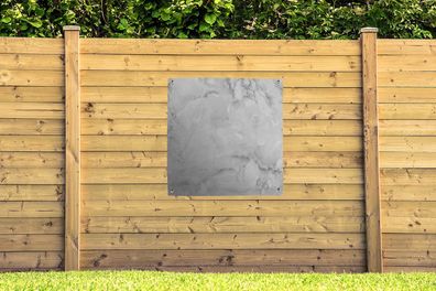 Gartenposter - 100x100 cm - Marmor - Chic - Textur - Weiß (Gr. 100x100 cm)