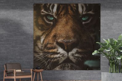Gartenposter - 200x200 cm - Tiere - Tiger - Wild (Gr. 200x200 cm)