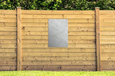 Gartenposter - 60x90 cm - Marmor - Stein - Weiß (Gr. 60x90 cm)