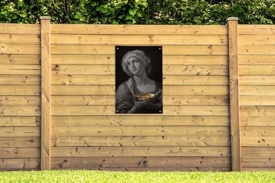 Gartenposter - 60x90 cm - Porträt einer Frau - Guido Reni - Gold (Gr. 60x90 cm)