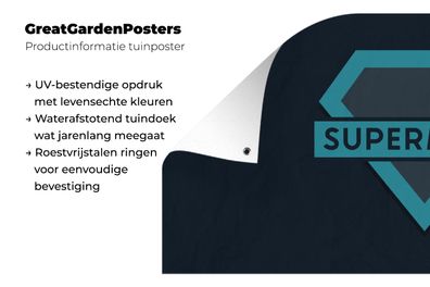 Gartenposter - 200x100 cm - Mutter - Supermama - Zitate - Sprichwörter