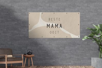 Gartenposter - 200x100 cm - Beste Mutter aller Zeiten - Zitate - Mama - Sprichwörter