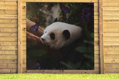 Gartenposter - 200x200 cm - Tiere - Dschungel - Panda (Gr. 200x200 cm)