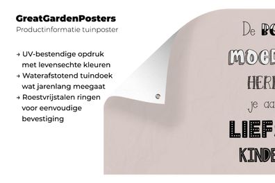 Gartenposter - 200x100 cm - Sprichwörter - Mama - Die besten Mütter sind die besten K
