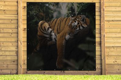Gartenposter - 200x200 cm - Tiere - Tiger - Dschungel (Gr. 200x200 cm)