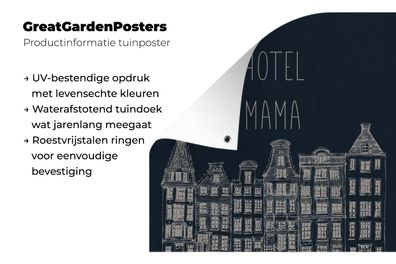 Gartenposter - 200x200 cm - Hotel mum - Sprichwörter - Zitate - Mum (Gr. 200x200 cm)