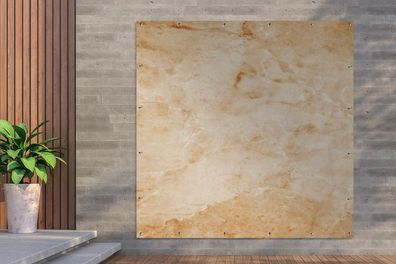 Gartenposter - 200x200 cm - Marmor - Sand - Braun (Gr. 200x200 cm)