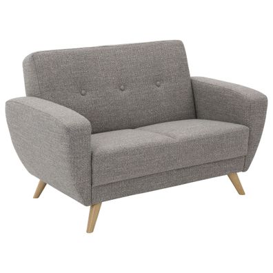 Sofa 2-Sitzer Kaitlyn Bezug Flachgewebe Buche/ grau 23197