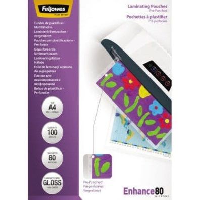 Fellowes Laminierfolie Enhance 80 5452502 DIN A4 tr 100 St./Pack
