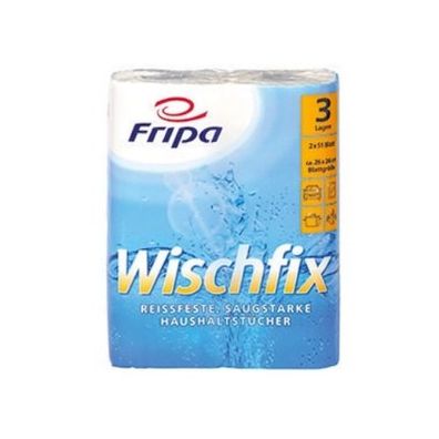 fripa Küchenrolle Wischfix 3012011 3-lagig weiß 2 St./ Pack.