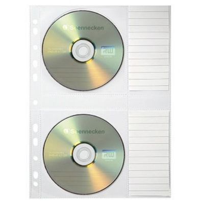 Soennecken CD/ DVD Hülle 1612 für 2CDs transparent 5 St./ Pack.