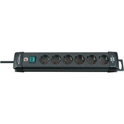Brennenstuhl 1951160100 Steckdosenleiste Premium-Line 6fach sw