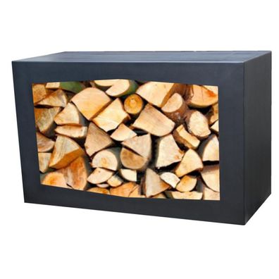Woodbox - Holz-regal / Holzkiste / Holzkorb in schwarz