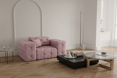 Sessel Designersessel Chantal in Stoff Opera Velvet Pink