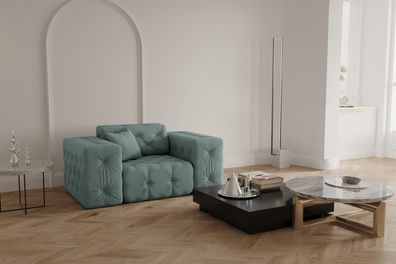 Sessel Designersessel Chantal in Stoff Opera Velvet Saphir