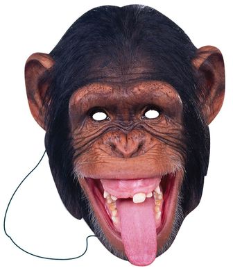 Tier Maske Schimpanse Erwachsene realistisch Tiermaske Affe Affenmaske