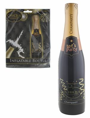 Aufblasbare Champagner Flasche aufblasbar Neujahr Geburtstag Jubiläum Deko