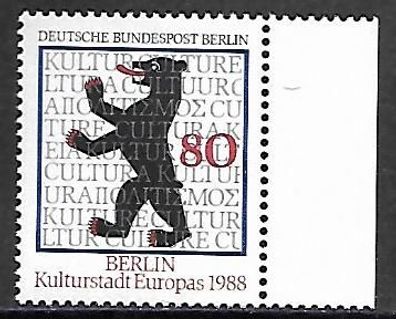 Berlin postfrisch Michel-Nummer 800 rechtes Seitenrandstück
