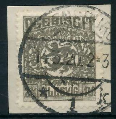 Abstgeb Schleswig Nr 1 gestempelt Briefstück X4B984A