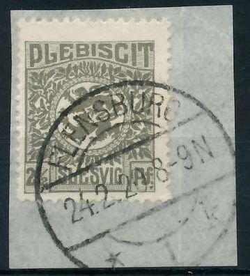 Abstgeb Schleswig Nr 1 gestempelt Briefstück X4B9846
