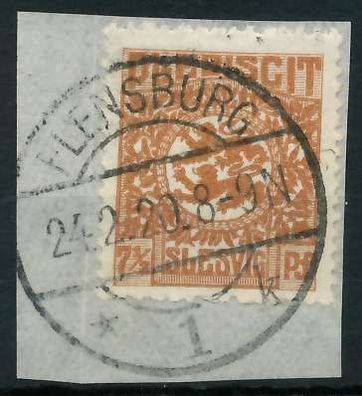 Abstgeb Schleswig Nr 3 zentrisch gestempelt Briefstück X4C375A