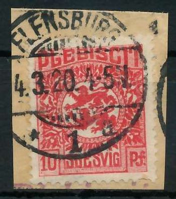 Abstgeb Schleswig Nr 4 zentrisch gestempelt Briefstück X4C37A6