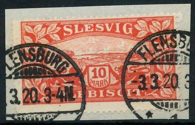 Abstgeb Schleswig Nr 14 gestempelt Briefstück X4C394E