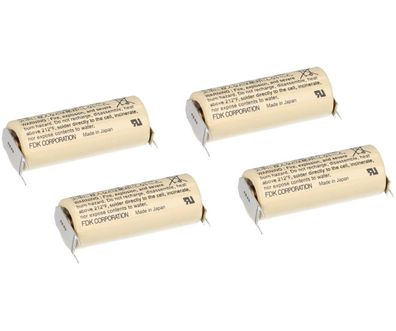 4x FDK Lithium 3V Batterie CR 17450 SE-FT1 A - Zelle Print 2/1 + + / -