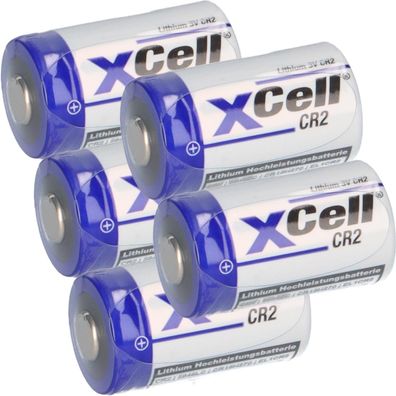 5x XCell Photobatterie CR2 Lithium 3V 850mAh CR15H CR15H270 CR17355 DLCR2 CR15H270