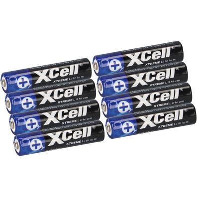 8x XTREME Lithium Batterie AAA Micro FR03 L92 XCell 2x 4er Blister