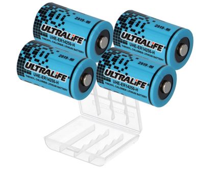 4x Ultralife Lithium 3,6V Batterie LS 14250 - 1/2 AA - UHE-ER14250 Li-SOCl2 + Box