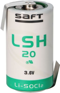 Saft Lithium 3,6V Batterie LSH 20 D - Zelle mit Z-Lötfahne