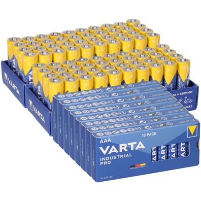 160x Varta Batterie Industrial 80x AA LR06 Mignon + 80x AAA LR3 Micro