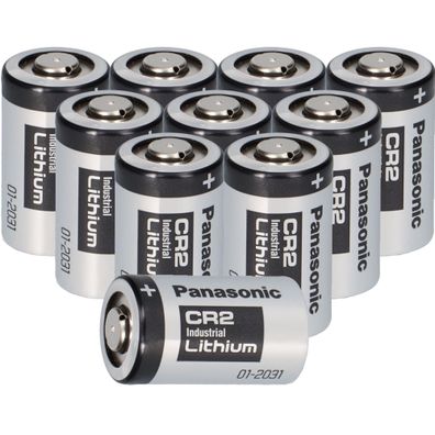 10x Panasonic Photobatterie CR2 Lithium 3V 850mAh CR17355, DLCR2, EL1CR2, CR15H270