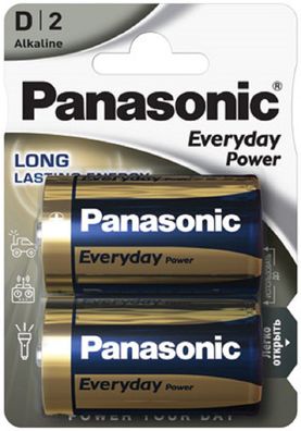 Panasonic D Mono Everyday Power 1,5V Batterie 2er Blister