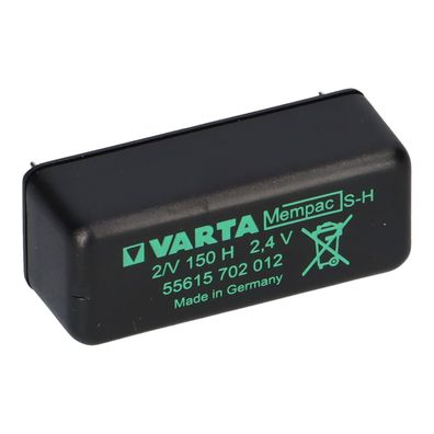 Varta Mempac 2/ V150H 2,4V / 150mAh Print 2/2 + + / -- VKB 55615 702 012