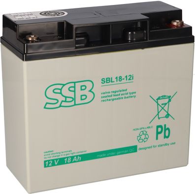 SSB Blei Akku SBL 18-12i AGM Batterie M5 Schraubanschluss - 12V 18Ah
