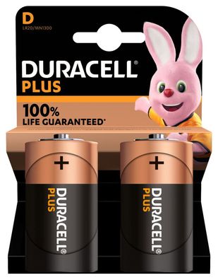 Duracell MN1300 Plus Mono Batterie 1,5V 2er Blister