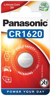 Panasonic CR1620 3V Lithium Knopfzelle 1er Blister