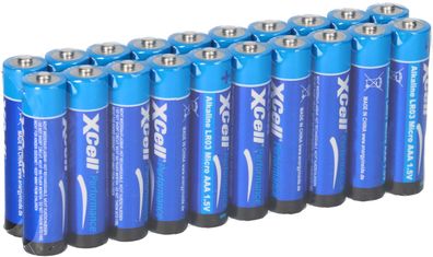 20x XCell AAA Micro Super Alkaline 1,5V Batterie