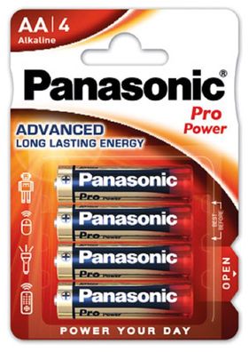 Panasonic AA Mignon Pro Power Batterie 1,5V 4er Blister