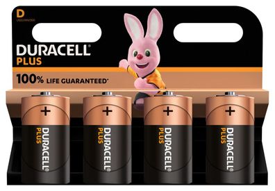 Duracell MN1300 Plus Mono Batterie 1,5V 4er Blister