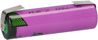 Tadiran Lithium 3,6V Batterie SL 760/ T AA - Zelle + Lötfahne U-Form
