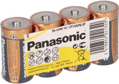 Panasonic C Baby Alkaline Power 1,5V Batterie 4er Folie