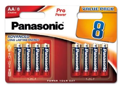Panasonic AA Mignon Pro Power 1,5V Batterie 8er Blister