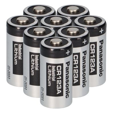 8x Panasonic 3V CR123A DL123A Batterien CR17345 Ultra Lithium Foto